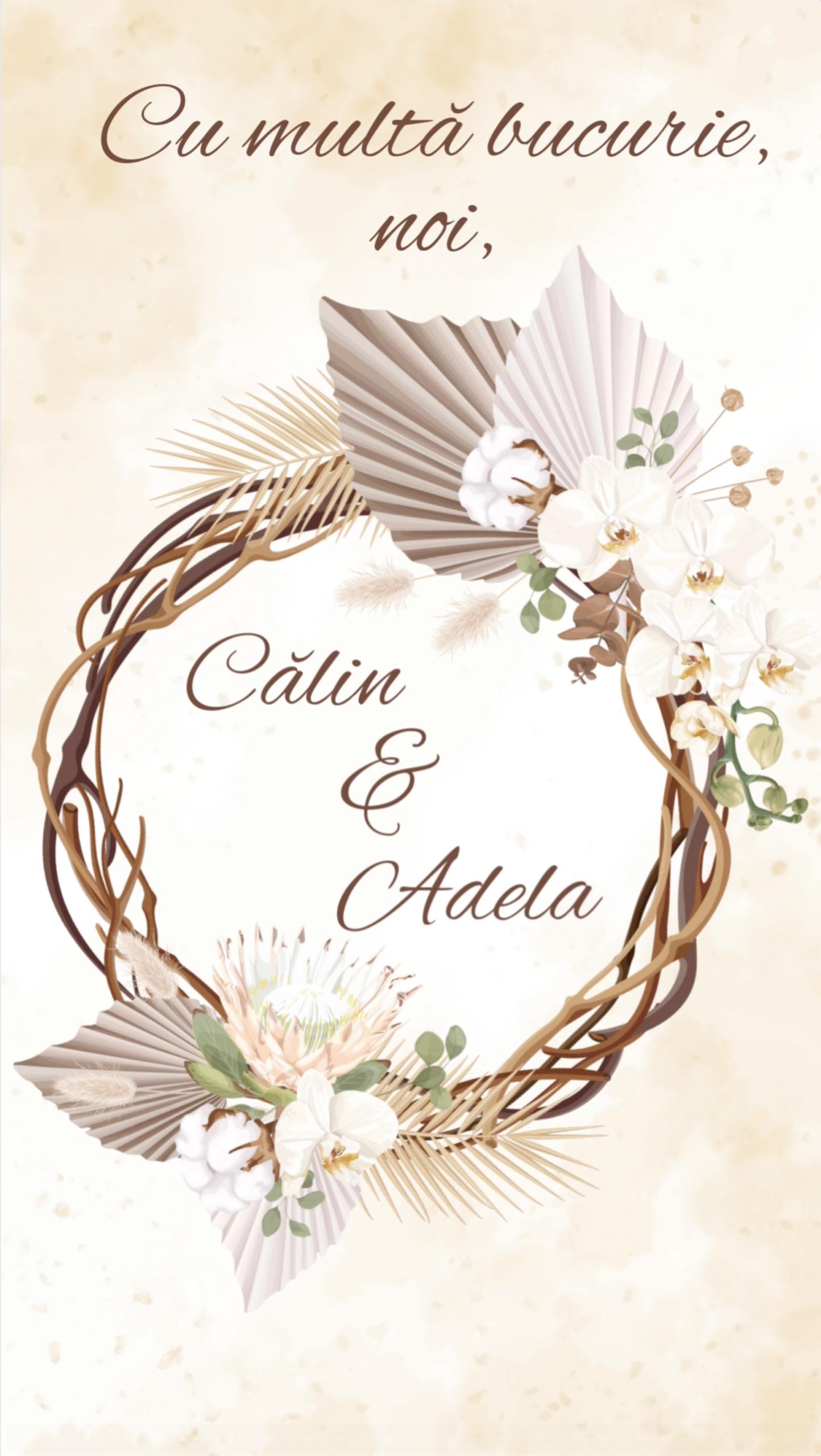 Brown White Watercolor Elegant